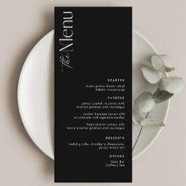 Eenvoudige zwart oud geld bruiloft menu