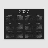 Eenvoudige zwart-wit 2027 kalender (Voorkant)