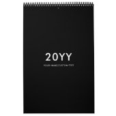 Eenvoudige zwart-wit aangepaste foto 2023 kalender (Hoes)