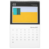 Eenvoudige zwart-wit aangepaste foto 2023 kalender (Feb 2027)