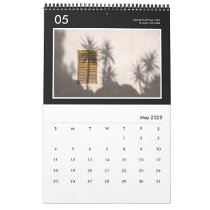 Eenvoudige zwart-wit aangepaste foto 2023 kalender