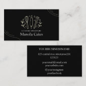 Eenvoudige Zwart wit aangepaste koken bakken bakke Visitekaartje (Voorkant / Achterkant)