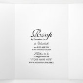 Eenvoudige zwart-wit Baby shower Suite Drieluik Uitnodiging (Binnenkant midden)