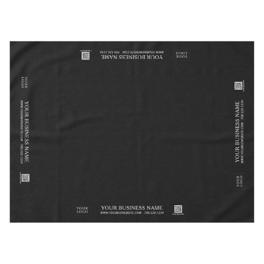 Eenvoudige zwart-wit bedrijf Logo Craft Fair Tafelkleed (Voorkant (Horizontaal))