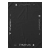 Eenvoudige zwart-wit bedrijf Logo Craft Fair Tafelkleed (Voorkant)