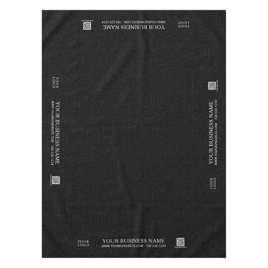 Eenvoudige zwart-wit bedrijf Logo Craft Fair Tafelkleed (Voorkant)