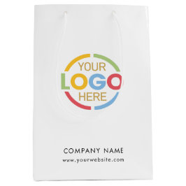 Eenvoudige Zwart Wit Bedrijf Zakelijke Logo Medium Cadeauzakje