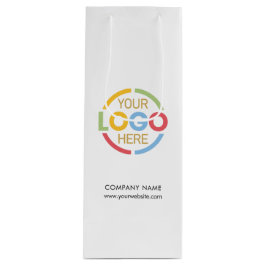 Eenvoudige Zwart Wit Bedrijf Zakelijke Logo Wijn Cadeautas