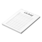 Eenvoudige zwart-wit beklede checklist om te doen notitieblok (Linkerzijde)
