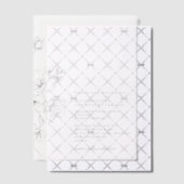 Eenvoudige Zwart & Wit Bloesem Bloemen Huwelijk Vellum Uitnodigingen (Offset (Uitnodiging))