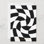 Eenvoudige zwart-wit borstel verjaardag kaart (Achterkant)