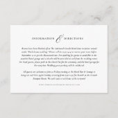 Eenvoudige zwart-wit bruiloft informatie kaart (Voorkant)