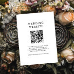 Eenvoudige zwart-wit bruiloft QR-code Informatiekaartje<br><div class="desc">Deze eenvoudige,  moderne bijsluiterkaarten zijn voorzien van een QR-code-sjabloon,  waardoor het gemakkelijk is om uw gasten naar uw trouwwebsite of register te leiden. Een kleurenschema van zwart-wit is stijlvol,  elegant en stijlvol!</div>