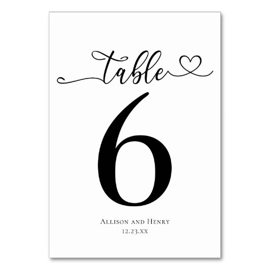 Eenvoudige zwart wit bruiloft receptie kaart (Voorkant)