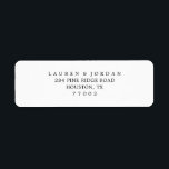 Eenvoudige zwart-wit bruiloft retour adres labels<br><div class="desc">Eenvoudige zwart-wit bruiloft retour adres labels</div>