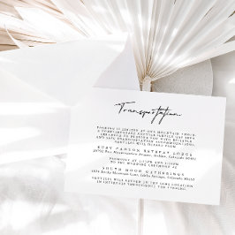 Eenvoudige zwart-wit bruiloft vervoer Kaart