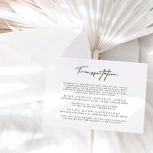 Eenvoudige zwart-wit bruiloft vervoer Kaart