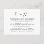 Eenvoudige zwart-wit bruiloft vervoer Kaart (Voorkant)