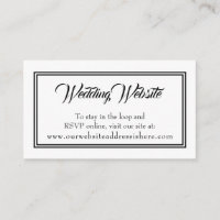 Eenvoudige zwart wit bruiloft website behuizing Ka