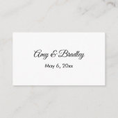 Eenvoudige zwart wit bruiloft website behuizing Ka Informatiekaartje (Achterkant)