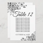 Eenvoudige zwart-wit bruiloft zitgrafiek Kaart (Voorkant / Achterkant)