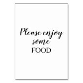 Eenvoudige Zwart Wit Calligrafie Voedsellabel Kaart (Voorkant)