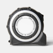 Eenvoudige zwart-wit Coach Foto Aangepaste naam Rolmaat (Voorkant)