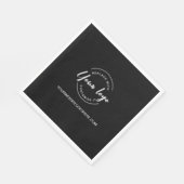 Eenvoudige Zwart Wit Custom Business logo website Servet (Hoek)