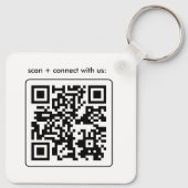 Eenvoudige Zwart Wit Custom Logo Sleutelhanger (Achterkant)