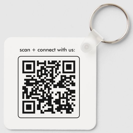 Eenvoudige Zwart Wit Custom Logo Sleutelhanger (Achterkant)