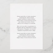 Eenvoudige zwart wit elegante bruiloft Save the Da Folie Uitnodiging (Achterkant)