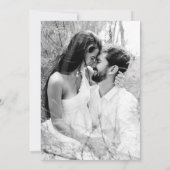 Eenvoudige zwart & wit Elegante minimalistische ty Kaart (Achterkant)