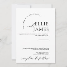 Eenvoudige zwart & wit Elegante minimalistische ty