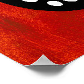 Eenvoudige Zwart Wit en Rood Poster Wall Art (Hoek)