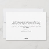 Eenvoudige zwart-wit familie foto Diwali Kaart (Achterkant)