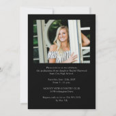 Eenvoudige Zwart Wit Foto 2025 Afstudeerfeest Kaart (Achterkant)