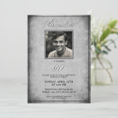 Eenvoudige zwart-wit  foto 90ste verjaardag kaart (Staand voorkant)