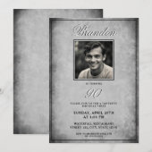 Eenvoudige zwart-wit  foto 90ste verjaardag kaart (Voorkant / Achterkant)