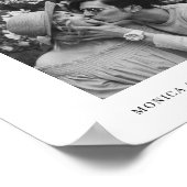 Eenvoudige zwart-wit foto bruiloft welkom teken poster (Hoek)