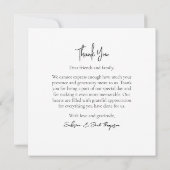 Eenvoudige zwart-wit foto dank u kaart (Achterkant)