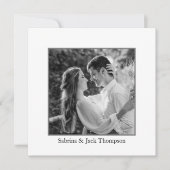 Eenvoudige zwart-wit foto dank u kaart (Voorkant)