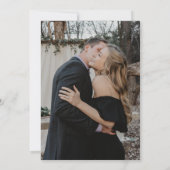 Eenvoudige zwart-wit foto gelofte verlenging bruil kaart (Achterkant)