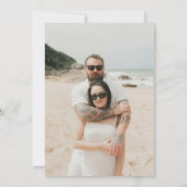 Eenvoudige zwart-wit foto Opslaan van de datum Kaa Save The Date (Achterkant)