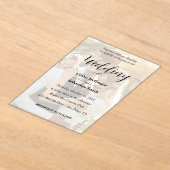 Eenvoudige zwart-wit foto overlay bruiloft acryl uitnodigingen (Laagn)