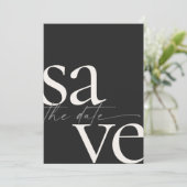 Eenvoudige zwart-wit foto save the date (Staand voorkant)