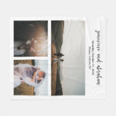 Eenvoudige zwart-wit fotocollage Modern Fleece Deken (Voorkant (Horizontaal))