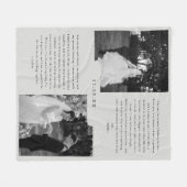 Eenvoudige zwart-wit foto's Aangepaste huwelijksge Fleece Deken (Voorkant (Horizontaal))