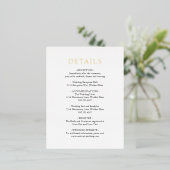 Eenvoudige zwart-wit gedurfde bruiloft Folie RSVP Folie Uitnodiging Briefkaart (Staand Voorkant)