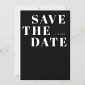 Eenvoudige zwart-wit gedurfde minimalistische brui save the date (Voorkant)