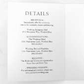 Eenvoudige zwart-wit gedurfde moderne bruiloft drieluik uitnodiging (Binnenzijde eerst)